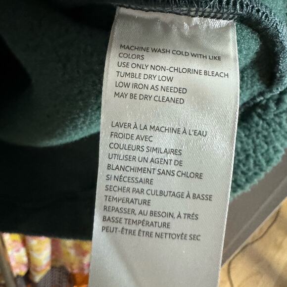 Free People Poppy Fleece Pullover Teddy Jacket Slouchy Forest Pine Green XS New - Picture 11 of 13